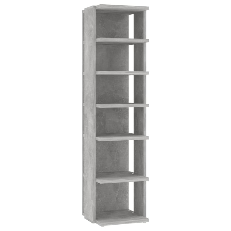 Afbeelding laden in galerijviewer, Vidaxl schoenenkast 27,5x27x102 cm bewerkt hout betongrijs
