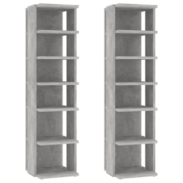 Vidaxl schoenenkasten 2 st 27,5x27x102 cm betongrijs