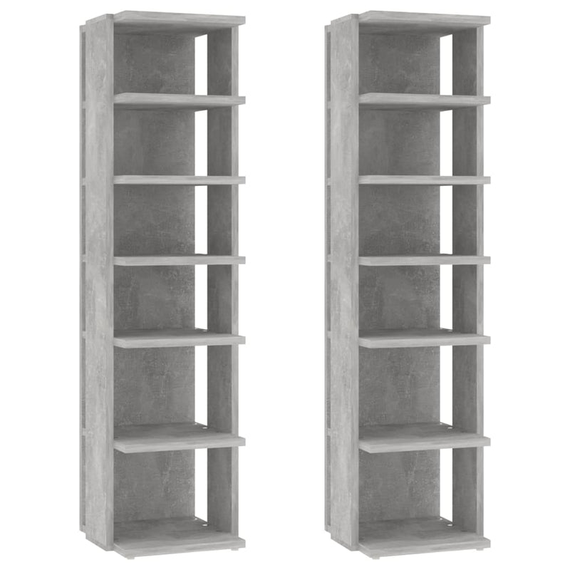 Afbeelding laden in galerijviewer, Vidaxl schoenenkasten 2 st 27,5x27x102 cm betongrijs
