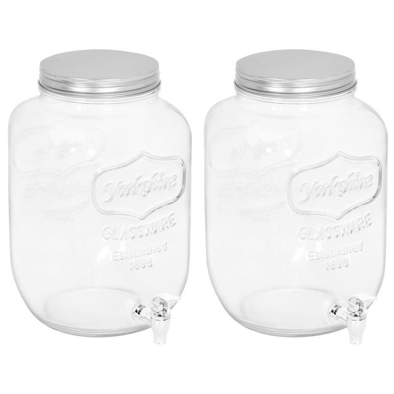 Afbeelding laden in galerijviewer, Vidaxl drankdispensers 2 st 8050 ml glas

