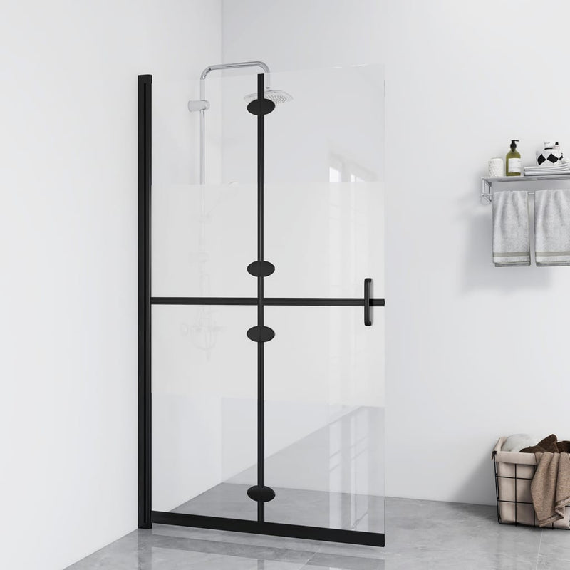 Afbeelding laden in galerijviewer, Vidaxl inloopdouchewand inklapbaar 70x190 cm esg-glas halfmat
