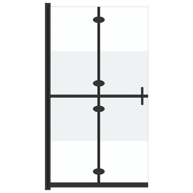 Afbeelding laden in galerijviewer, Vidaxl inloopdouchewand inklapbaar 90x190 cm esg-glas halfmat
