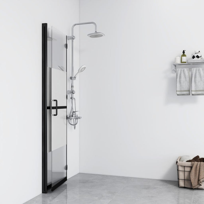 Afbeelding laden in galerijviewer, VidaXL Inloopdouchewand inklapbaar 120x190 cm ESG-glas halfmat

