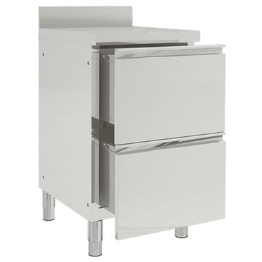 Vidaxl commerciële keukenkast met 2 lades 50x60x96 cm