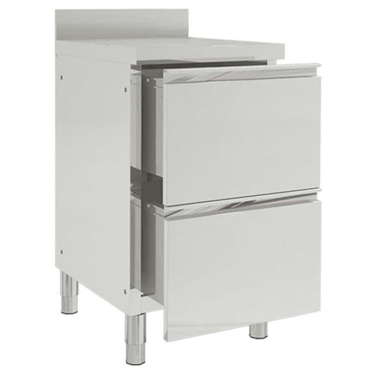 Vidaxl commerciële keukenkast met 2 lades 50x60x96 cm