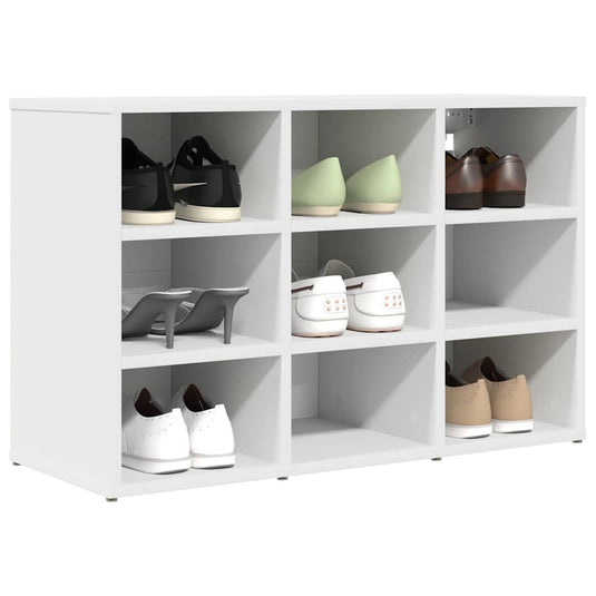 Vidaxl schoenenkast met plank wit 77,5 x 30 x 51 cm bewerkt hout