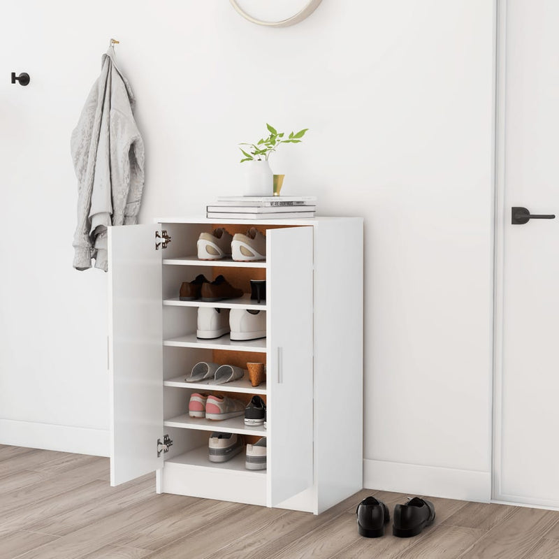 Afbeelding laden in galerijviewer, VidaXL Schoenenkast 60x35x92 cm bewerkt hout wit
