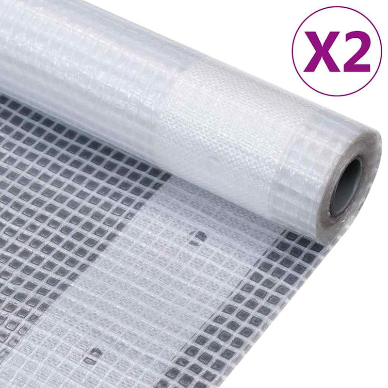 Afbeelding laden in galerijviewer, Vidaxl dekzeilen 2 st leno 260 g m² 2x6 m wit
