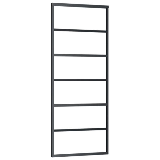 Vidaxl schuifdeur met beslag 76x205 cm aluminium en esg-glas