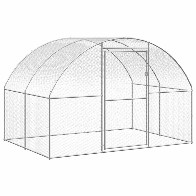 Afbeelding laden in galerijviewer, Vidaxl kippenren 3x2x2 m gegalvaniseerd staal
