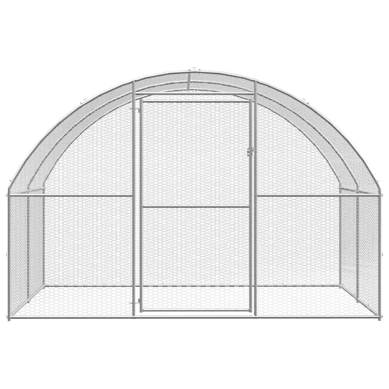 Afbeelding laden in galerijviewer, Vidaxl kippenren 3x2x2 m gegalvaniseerd staal
