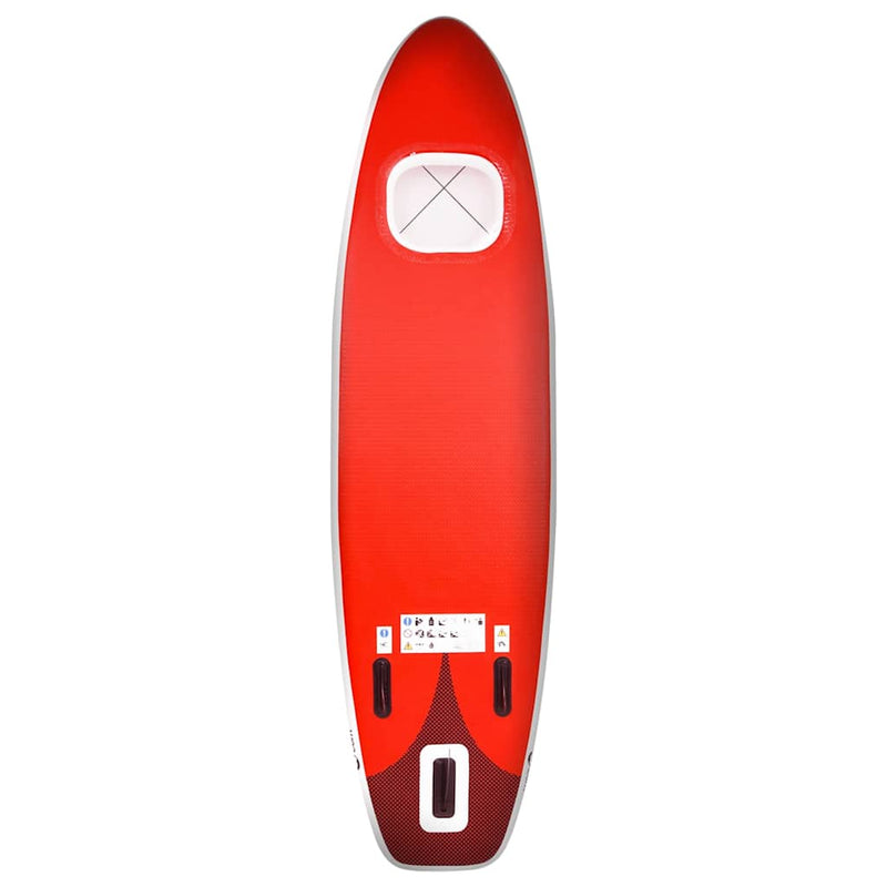 Afbeelding laden in galerijviewer, Vidaxl stand up paddleboardset opblaasbaar 300x76x10 cm rood
