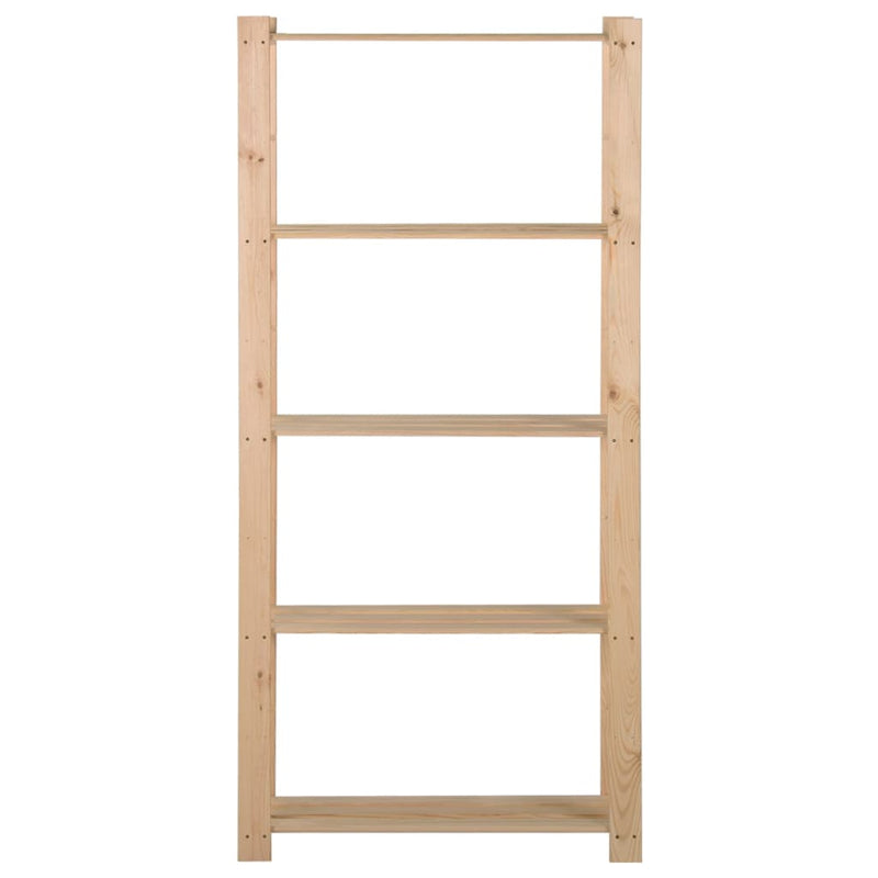 Afbeelding laden in galerijviewer, Vidaxl opbergrek 5-laags 80x28,5x170 cm massief grenenhout
