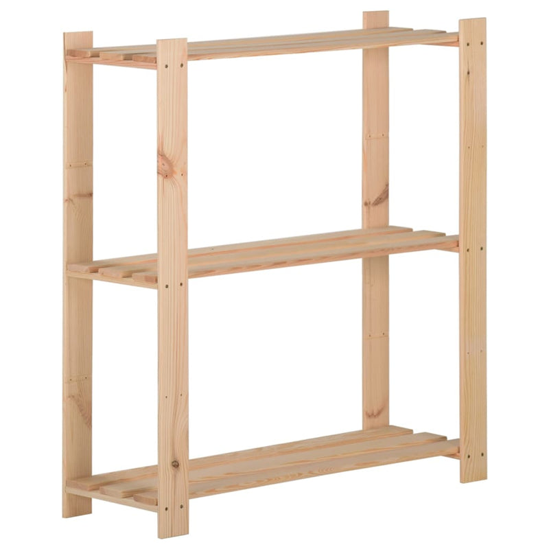 Afbeelding laden in galerijviewer, Vidaxl opbergrek 3-laags 80x28,5x90 cm massief grenenhout
