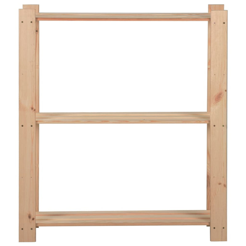 Afbeelding laden in galerijviewer, Vidaxl opbergrek 3-laags 80x28,5x90 cm massief grenenhout
