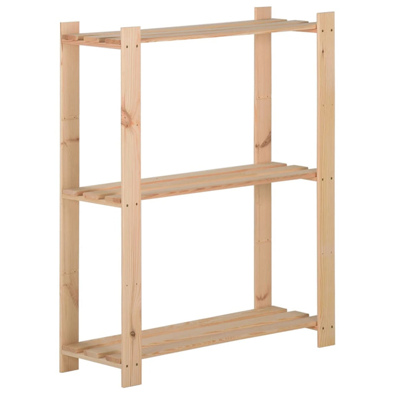 Afbeelding laden in galerijviewer, Vidaxl opbergrek 3-laags 60x28,5x90 cm massief grenenhout
