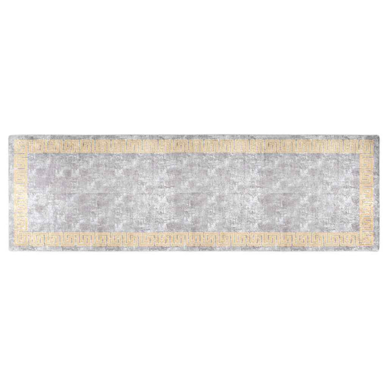 Afbeelding laden in galerijviewer, Vidaxl vloerkleed wasbaar anti-slip 80x300 cm grijs
