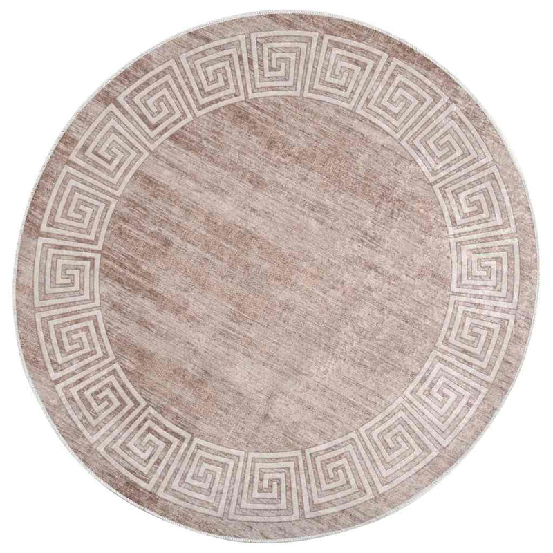 Afbeelding laden in galerijviewer, Vidaxl vloerkleed wasbaar anti-slip 120 cm beige

