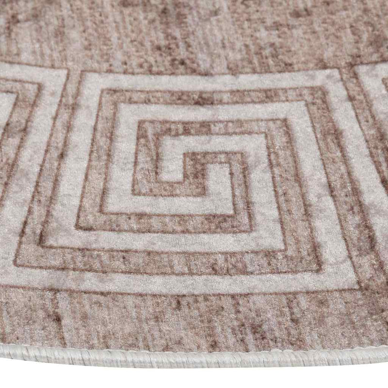 Afbeelding laden in galerijviewer, Vidaxl vloerkleed wasbaar anti-slip 120 cm beige
