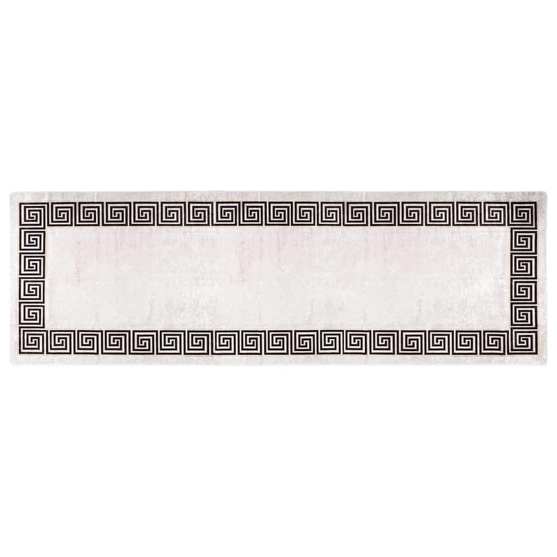 Afbeelding laden in galerijviewer, Vidaxl vloerkleed wasbaar anti-slip 80x300 cm lichtbeige
