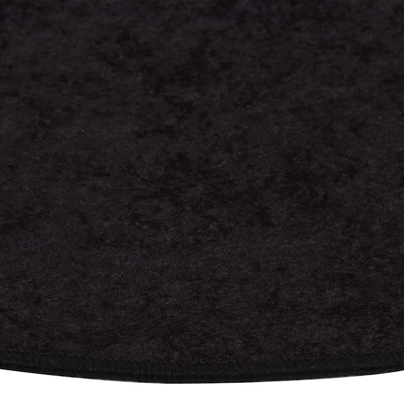 Afbeelding laden in galerijviewer, Vidaxl vloerkleed wasbaar anti-slip ø120 cm antracietkleurig
