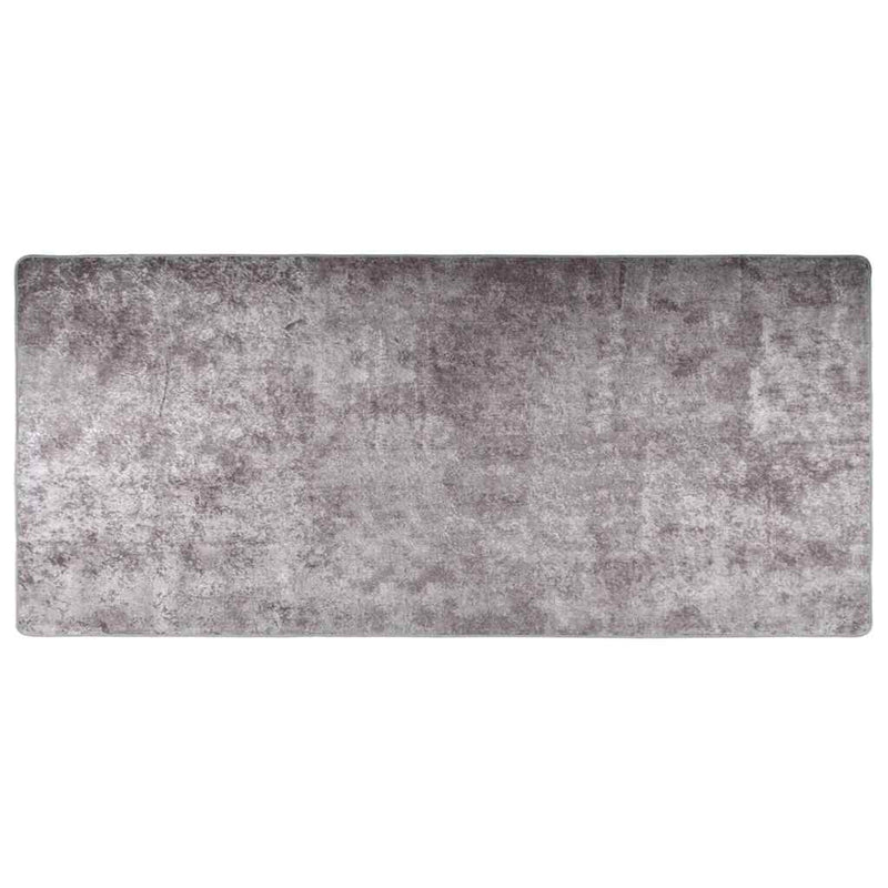Afbeelding laden in galerijviewer, Vidaxl vloerkleed wasbaar anti-slip 80x300 cm grijs
