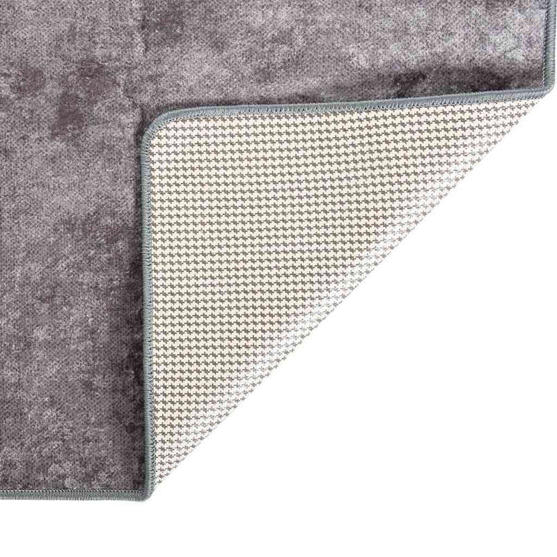 Afbeelding laden in galerijviewer, Vidaxl vloerkleed wasbaar anti-slip 80x300 cm grijs
