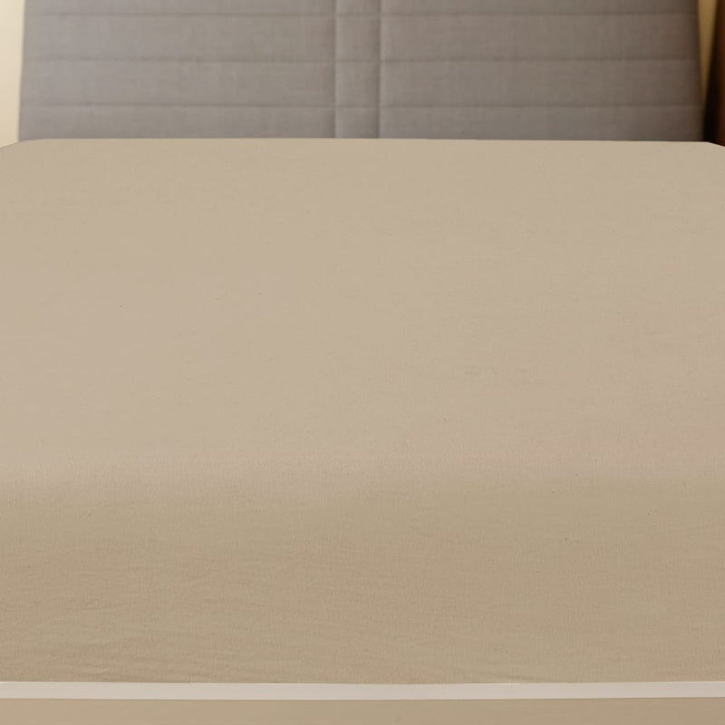 Afbeelding laden in galerijviewer, Vidaxl hoeslaken jersey 140x200 cm katoen taupe
