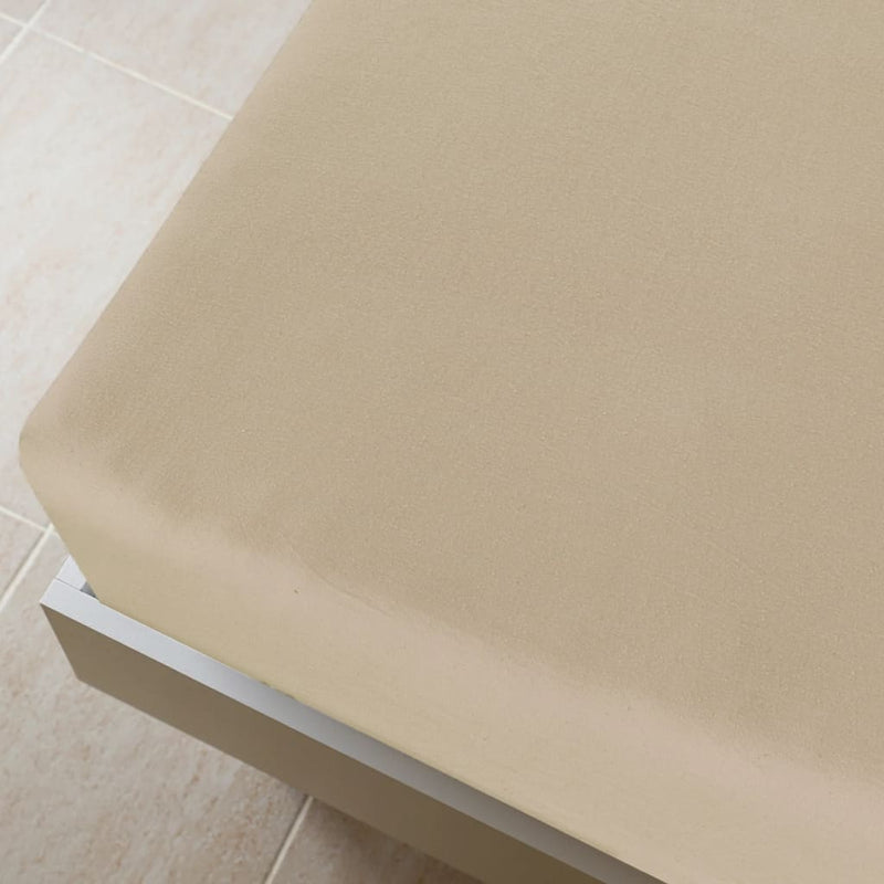 Afbeelding laden in galerijviewer, Vidaxl hoeslakens jersey 2 st 140x200 cm katoen taupe
