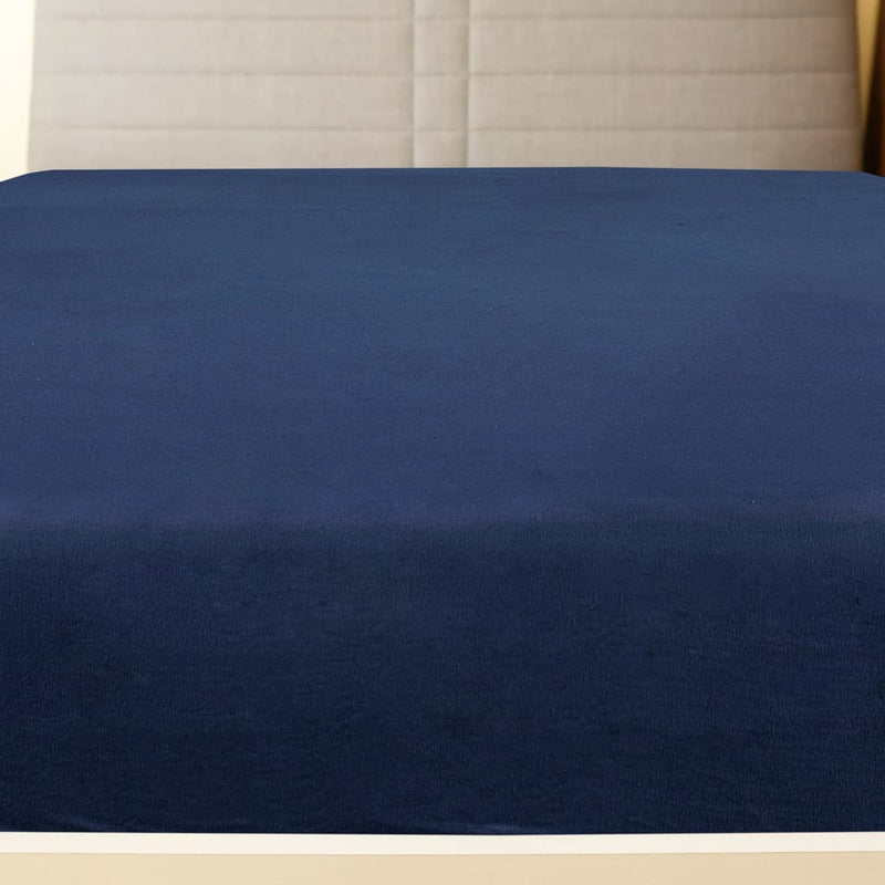 Afbeelding laden in galerijviewer, Vidaxl hoeslaken jersey 160x200 cm katoen marineblauw
