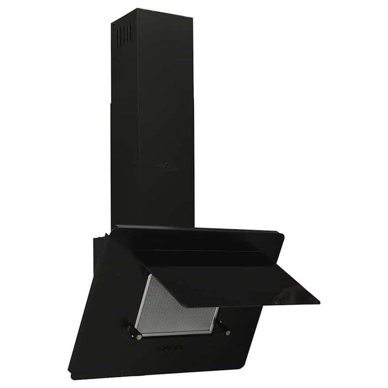 Afbeelding laden in galerijviewer, Vidaxl wandafzuigkap 60 cm roestvrij staal en gehard glas zwart
