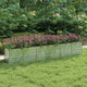 Vidaxl plantenbak verhoogd 480x80x77 cm gegalvaniseerd staal zilver
