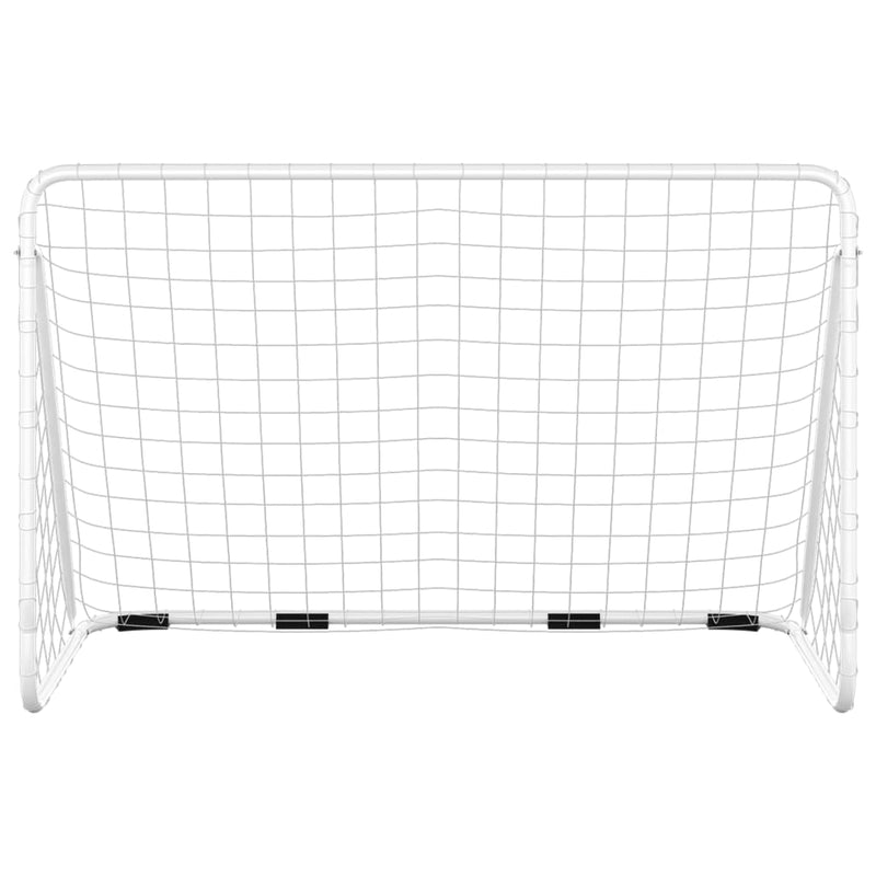 Afbeelding laden in galerijviewer, Vidaxl voetbaldoel met net 180x90x120 cm staal wit
