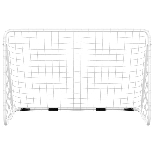 Vidaxl voetbaldoel met net 180x90x120 cm staal wit