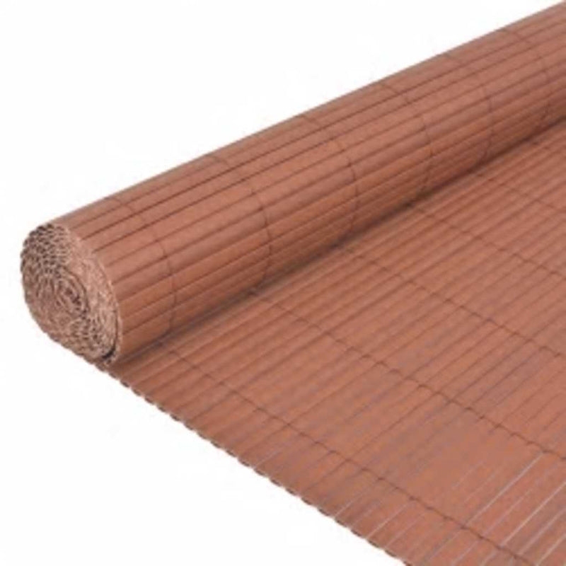 Afbeelding laden in galerijviewer, Vidaxl tuinafscheiding dubbelzijdig 110x500 cm bruin
