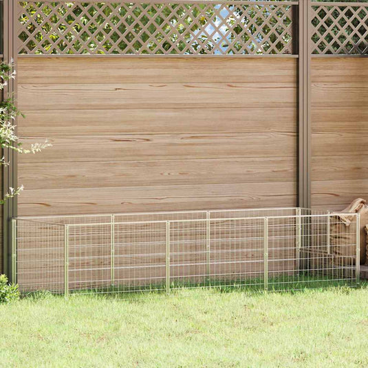 Vidaxl hondenkennel 3 m² staal zilverkleurig