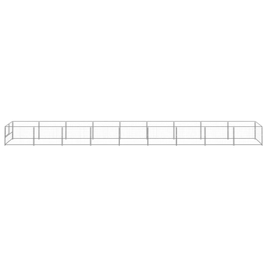 VidaXL Hondenkennel 9 m² staal zilverkleurig