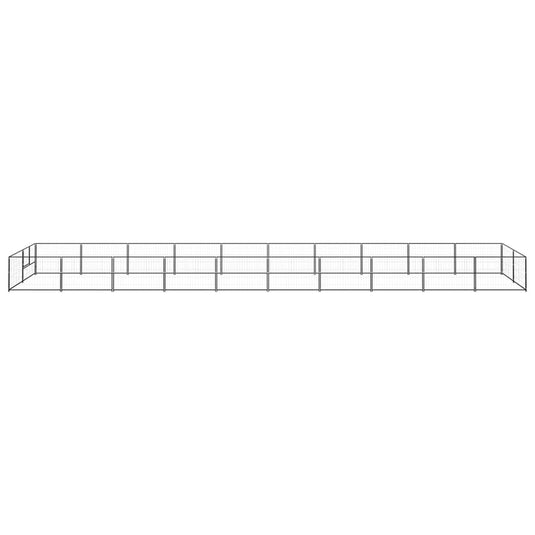 VidaXL Hondenkennel 20 m² staal zwart