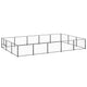 VidaXL Hondenkennel 15 m² staal zwart