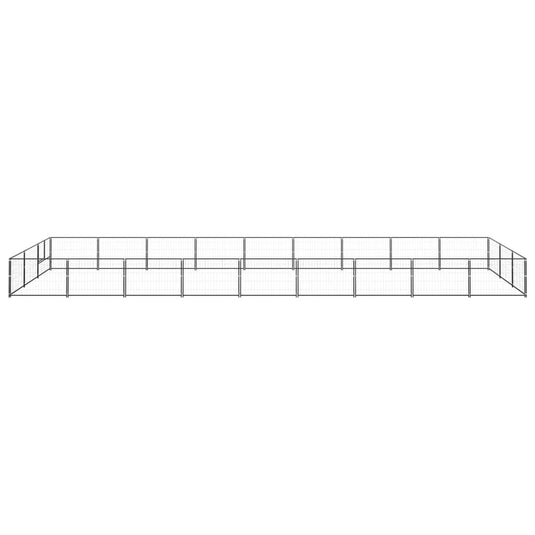 VidaXL Hondenkennel 27 m² staal zwart
