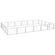 VidaXL Hondenkennel 24 m² staal zilverkleurig
