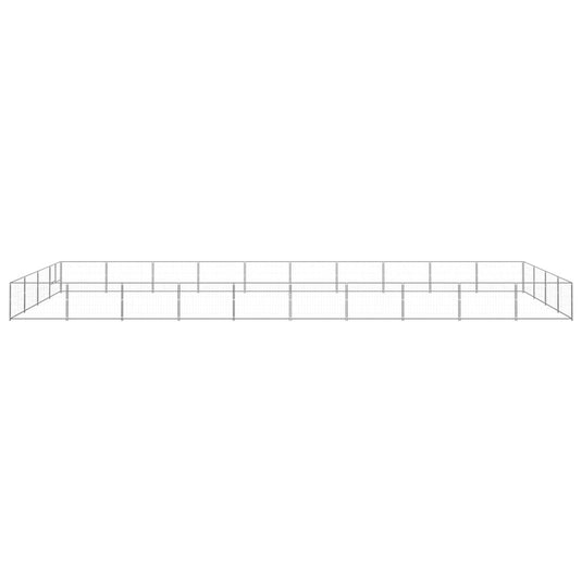 VidaXL Hondenkennel 40 m² staal zilverkleurig