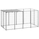 Vidaxl hondenkennel 2,42 m² staal zilverkleurig