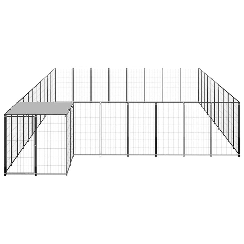 Afbeelding laden in galerijviewer, VidaXL Hondenkennel 25,41 m² staal zwart
