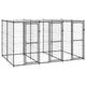 VidaXL Hondenkennel met dak 7,26 m² staal