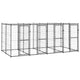 VidaXL Hondenkennel met dak 9,68 m² staal