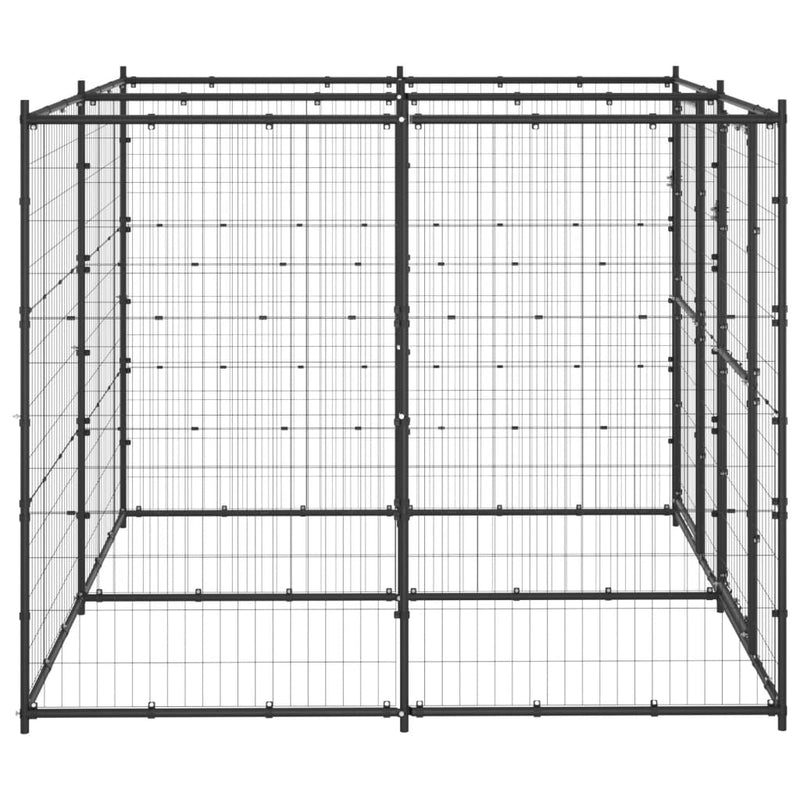 Afbeelding laden in galerijviewer, VidaXL Hondenkennel 4,84 m² staal
