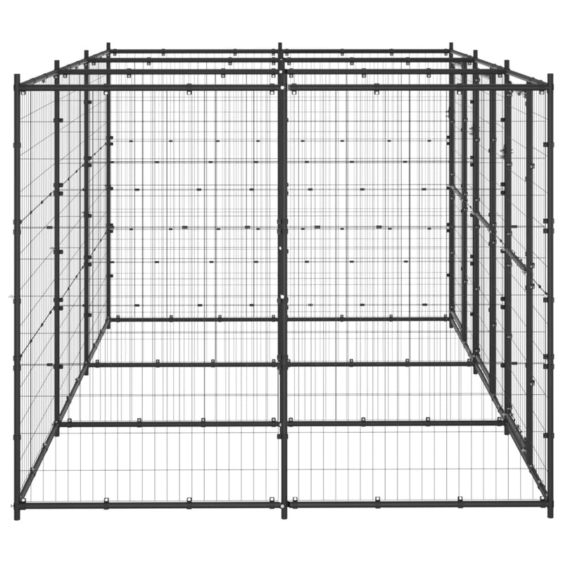 Afbeelding laden in galerijviewer, VidaXL Hondenkennel 7,26 m² staal
