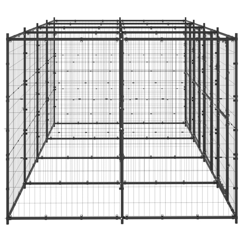Afbeelding laden in galerijviewer, VidaXL Hondenkennel 9,68 m² staal
