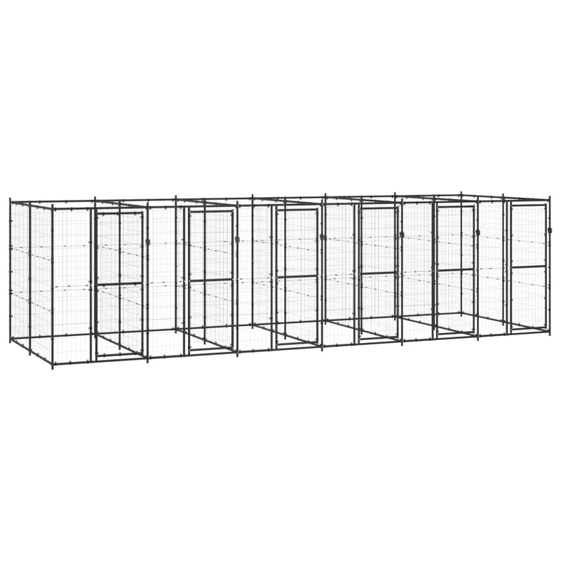 Afbeelding laden in galerijviewer, VidaXL Hondenkennel 14,52 m² staal
